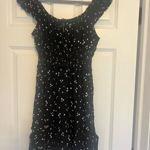 Black Dress with White Polka Dots
